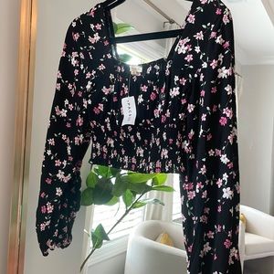 Floral Crop Blouse